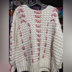 For Love and Lemons oversized ribbon sweater